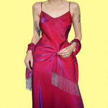 Load image into Gallery viewer, Debut iridescent pink dress &amp; shawl UK 10
