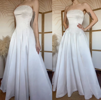 Maggie Sottero Couture blush white strapless wedding dress uk 12-14