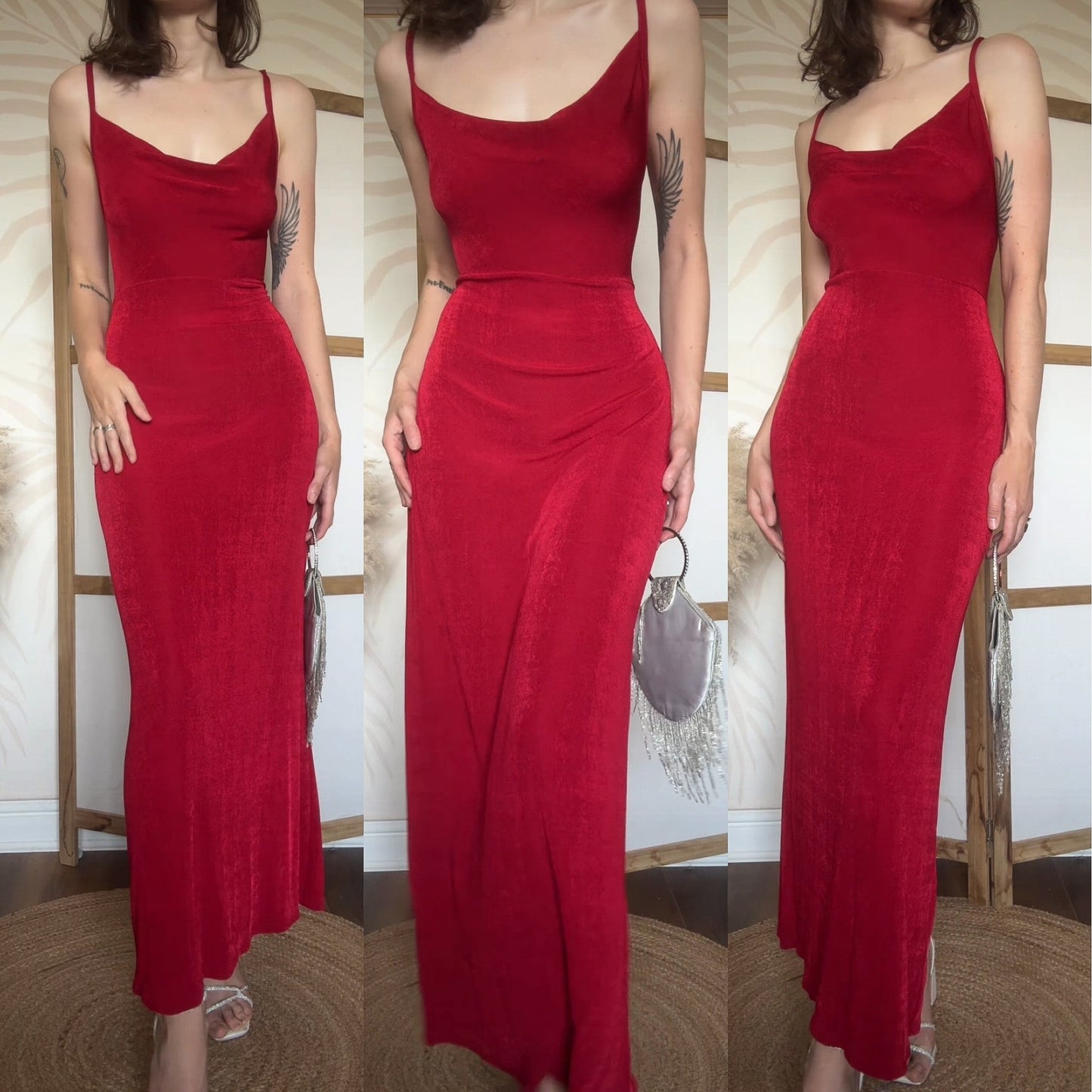 Vintage Ann Summers red stretch dress uk 14-16