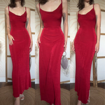 Vintage Ann Summers red stretch dress uk 14-16