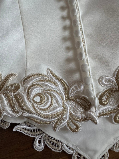 Ivory 3-piece Amanda Wyatt wedding dress set uk 10