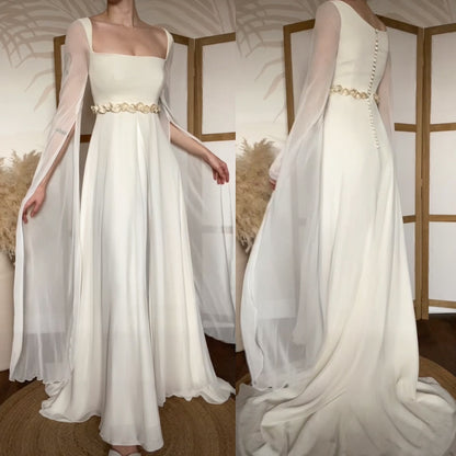 Ivory ethereal long sleeve wedding dress uk 10