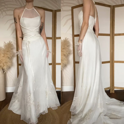 Pronuptia ivory halter neck wedding dress uk 8