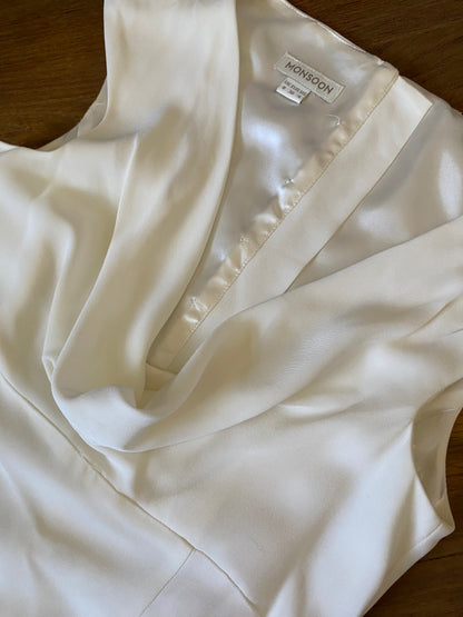 Monsoon cream ivory wedding dress uk 8