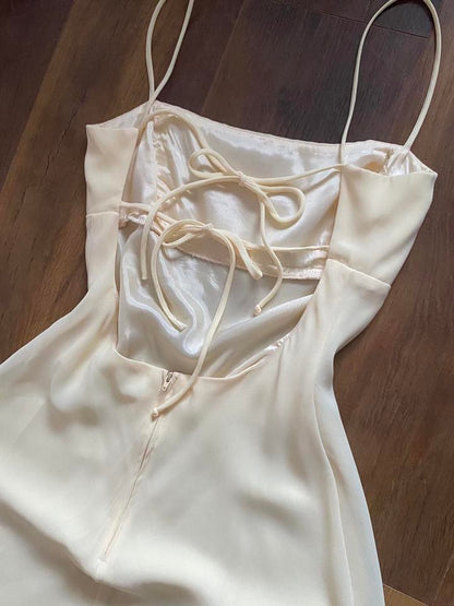 Light yellow Morgan & Co open back prom dress uk 12