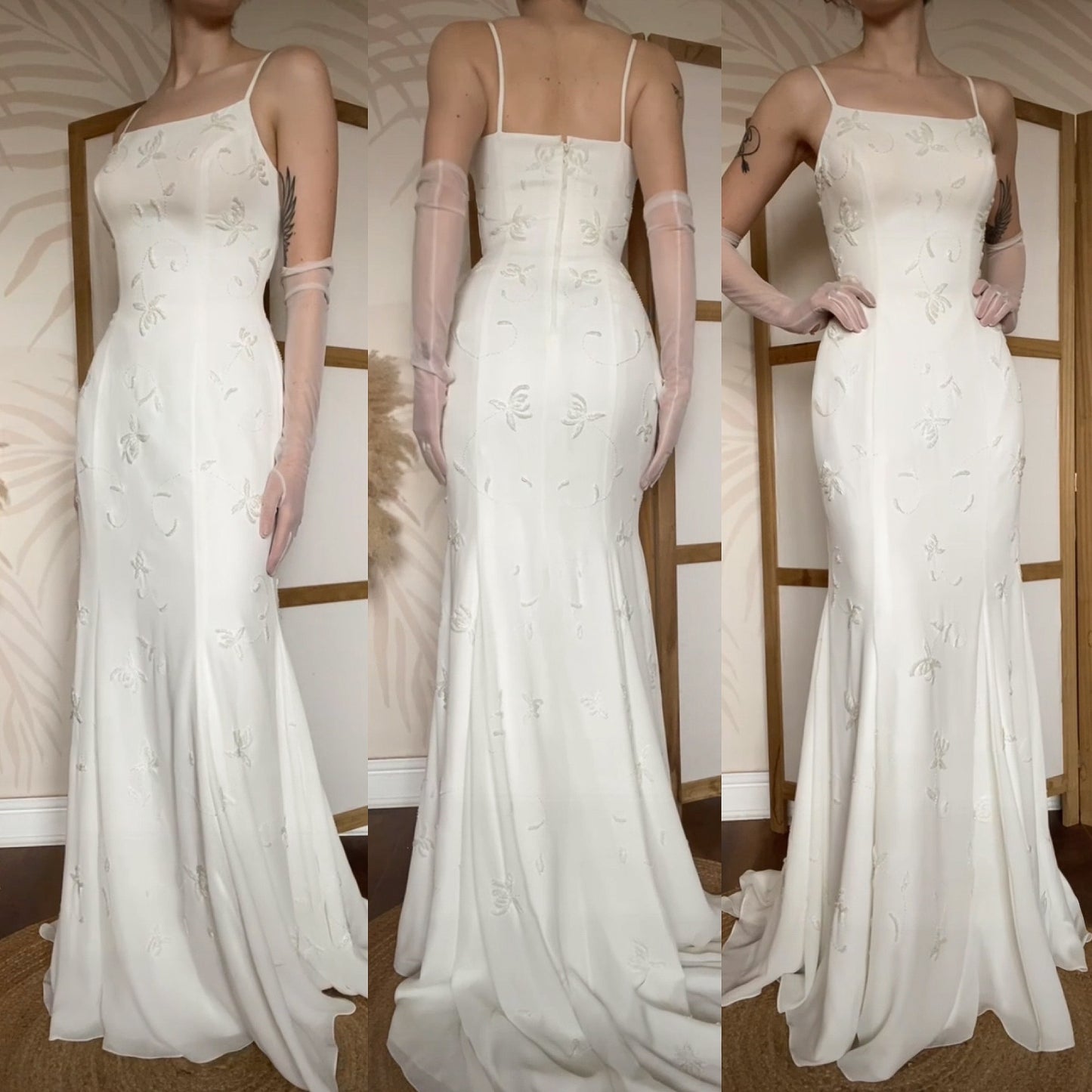 Berkertex ivory beaded wedding dress uk 10