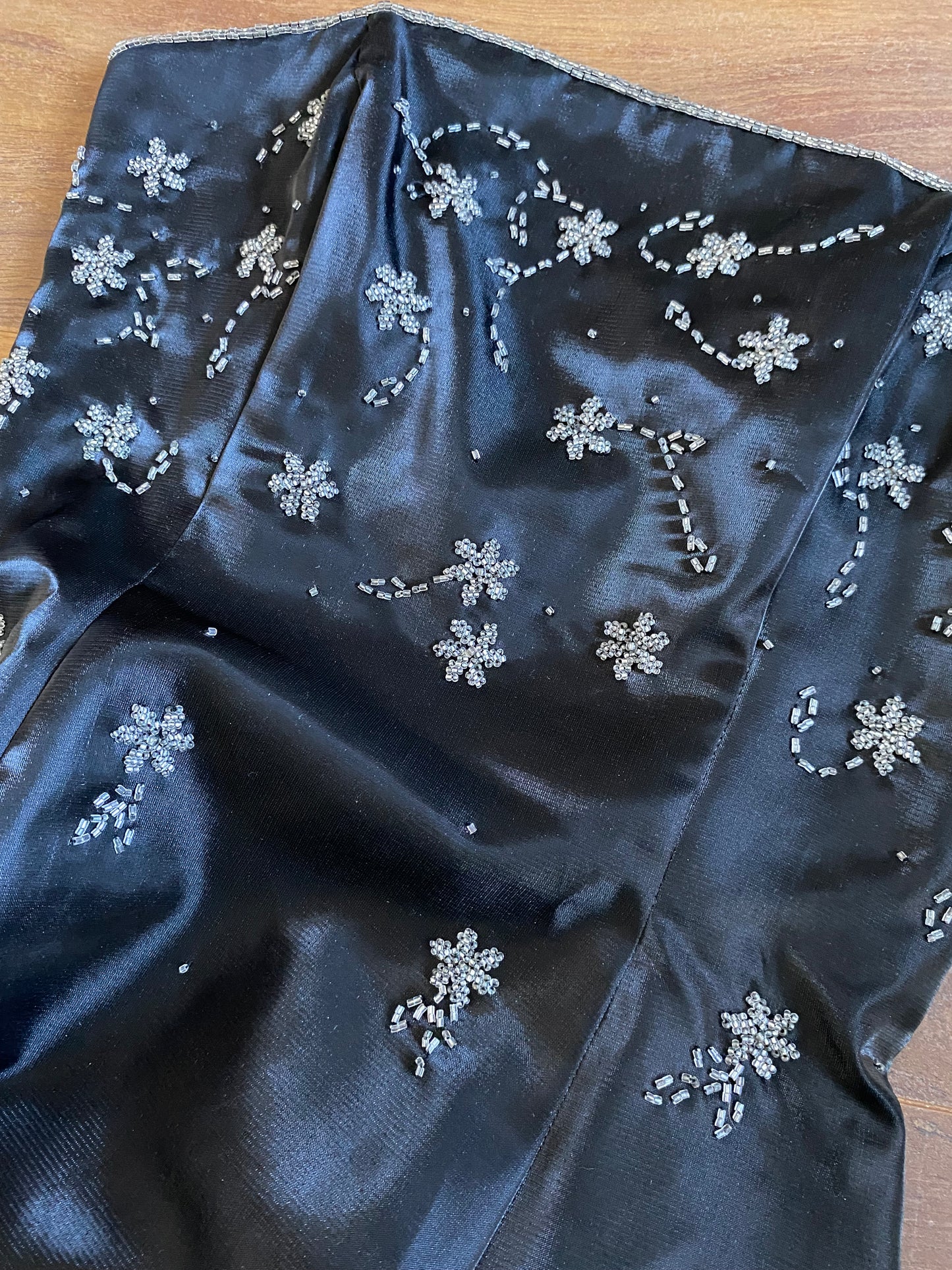 Black Morgan & Co strapless a-line gown UK 10