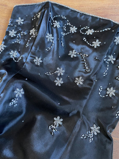 Black Morgan & Co strapless a-line gown UK 10