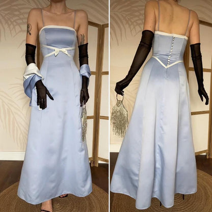 Niki Livas light blue & white prom dress & shawl UK 10-12