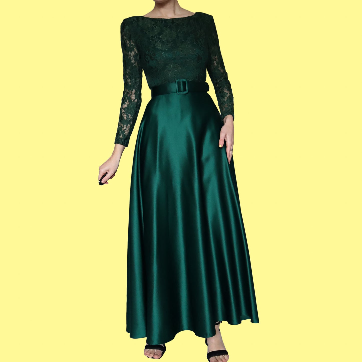 Vintage Dave & Johnny lace a-line dress UK 10