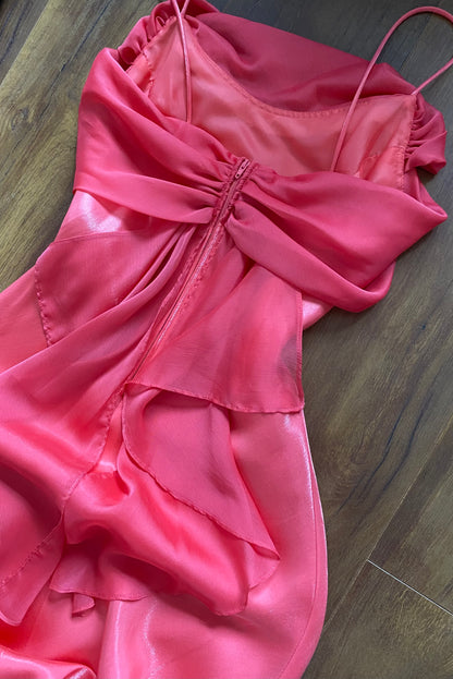 Betsy & Adam coral evening prom dress uk 6-8 & 8-10 available