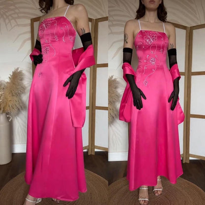 Dynasty fuchsia prom dress & shawl uk 10
