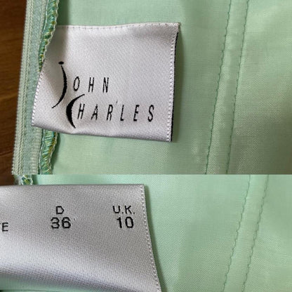 John Charles designer vintage iridescent green 2 piece UK 10