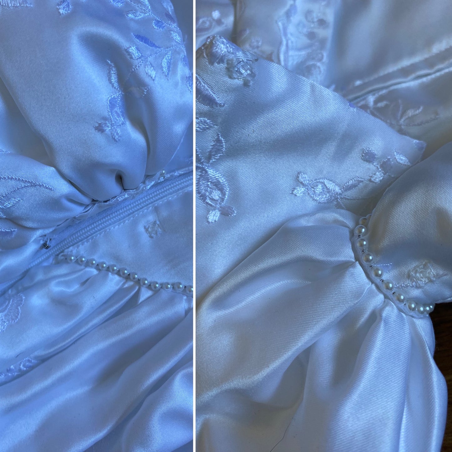 White Joel Peters 80s lace wedding dress uk 8-10