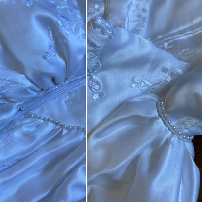 White Joel Peters 80s lace wedding dress uk 8-10