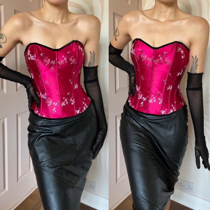 Shirley of Hollywood pink corset UK S