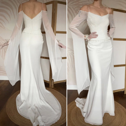 Victoria Jane white long sleeve wedding dress UK 10-12