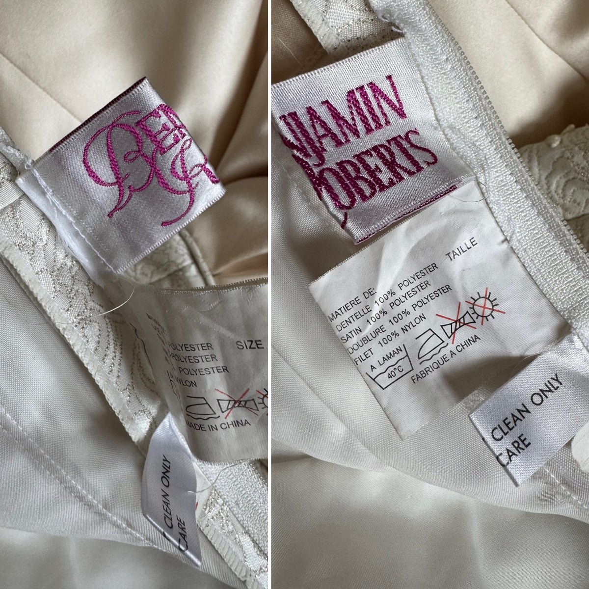 Strapless a-line cream ethereal wedding dress uk 10