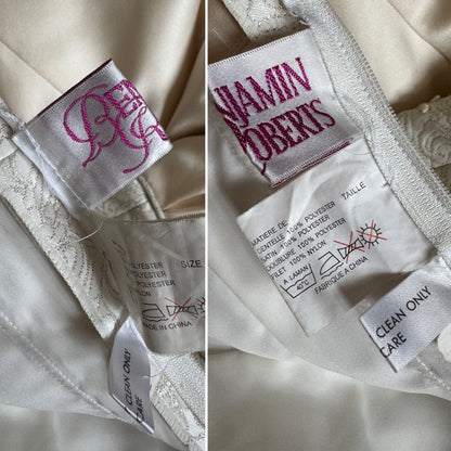 Strapless a-line cream ethereal wedding dress uk 10