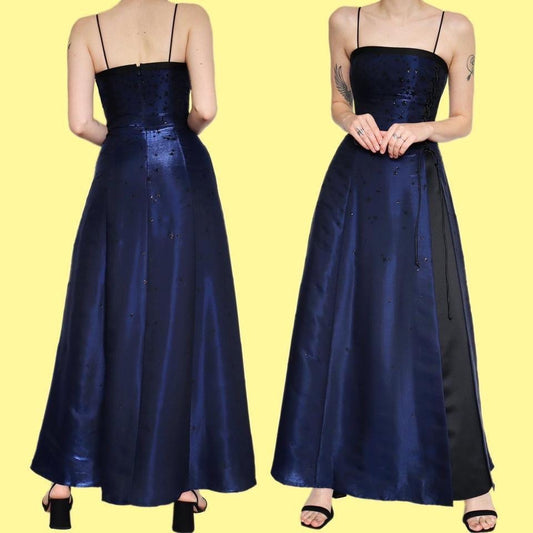 Blue Morgan & Co glittery star gown UK 10