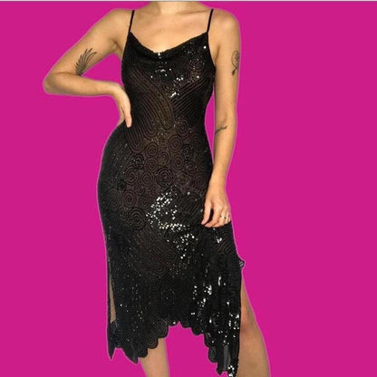 Monsoon 100% silk sequin midi dress UK 10