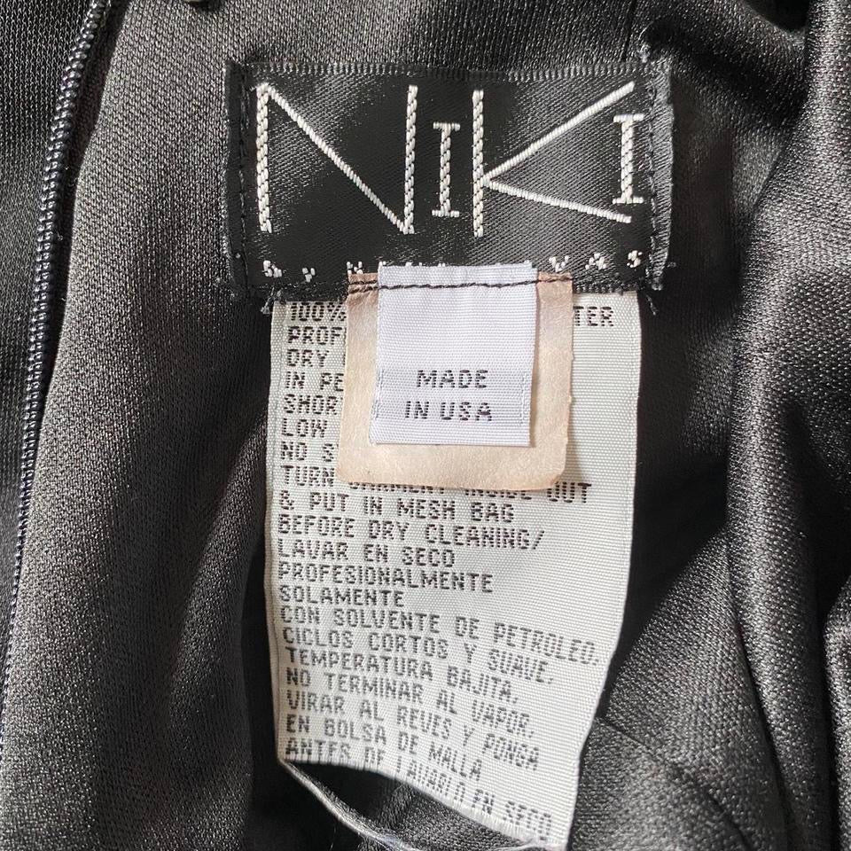 Black low cut lace up back evening dress UK 8-10