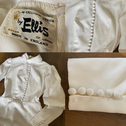 Ellis white long balloon sleeve wedding dress UK 8-10