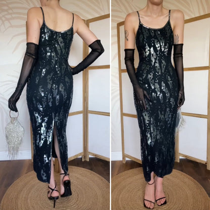 Opera by Richards sequin evening dress uk 8-10 & 10-12