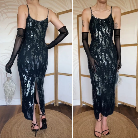 Opera by Richards sequin evening dress uk 8-10 & 10-12