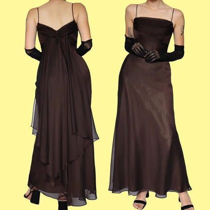 Brown Betsy & Adam evening dress UK 12-14