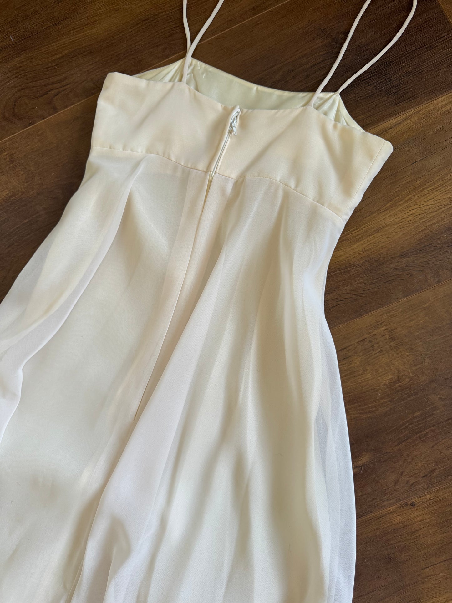 Vintage 70s 2-piece dress & cape wedding set uk 6-8/XS