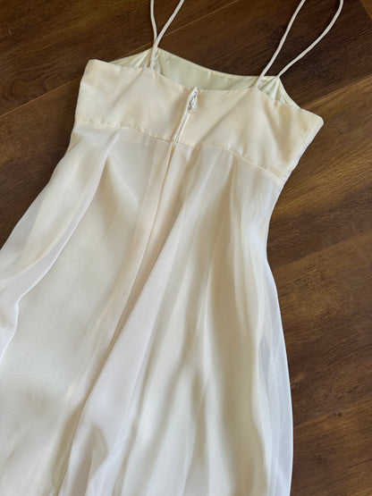 Vintage 70s 2-piece dress & cape wedding set uk 6-8/XS
