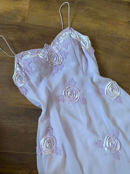 Christine Elizabeth lilac evening dress & shawl UK 12