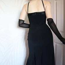 Load image into Gallery viewer, Black Pearce Fionda High Neck Chic Evening Dress UK 10
