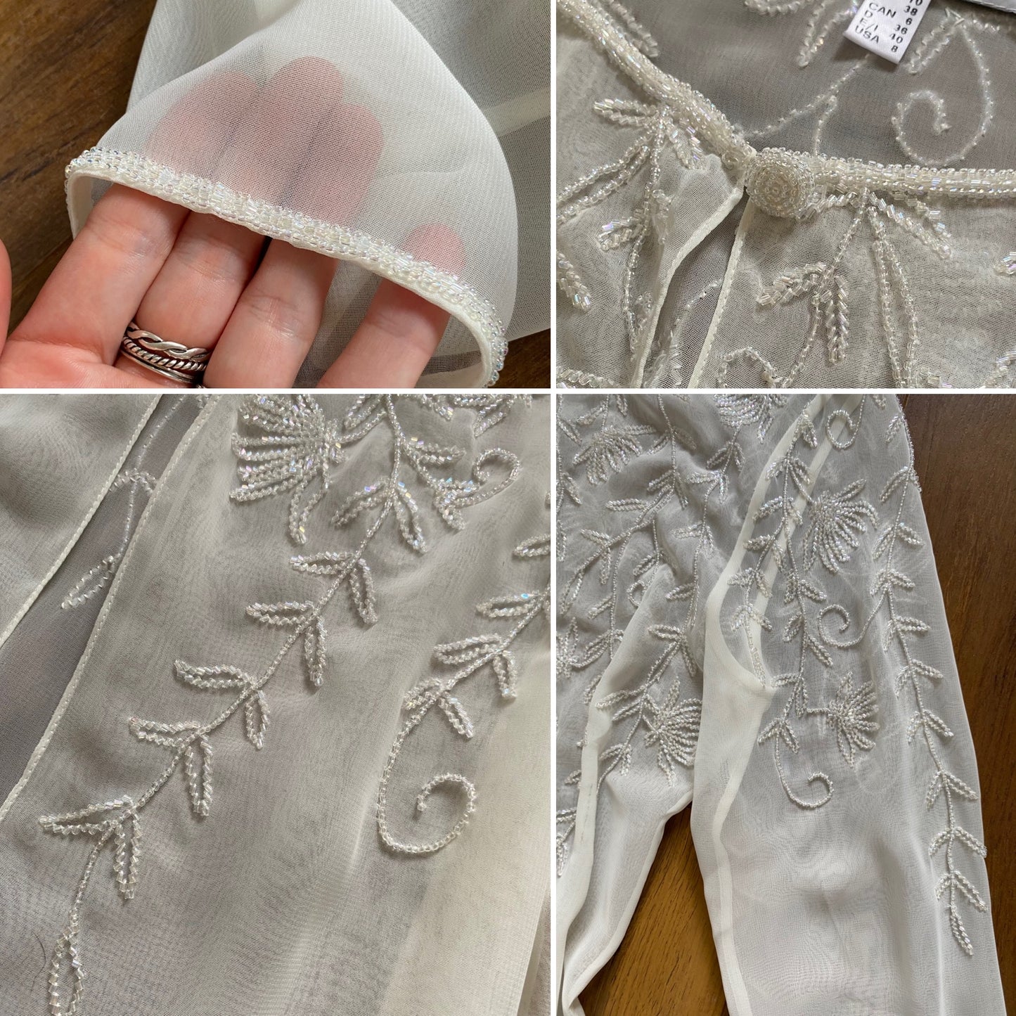 White 2-piece wedding co ord set uk 10
