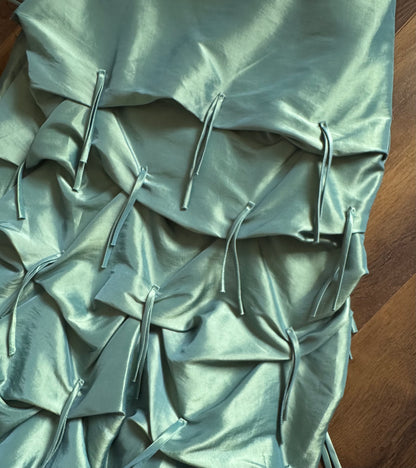 3-piece taffeta top, skirt & shawl set uk 8