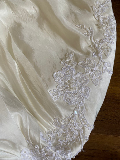 Maggie Sottero ivory strapless wedding gown uk 10