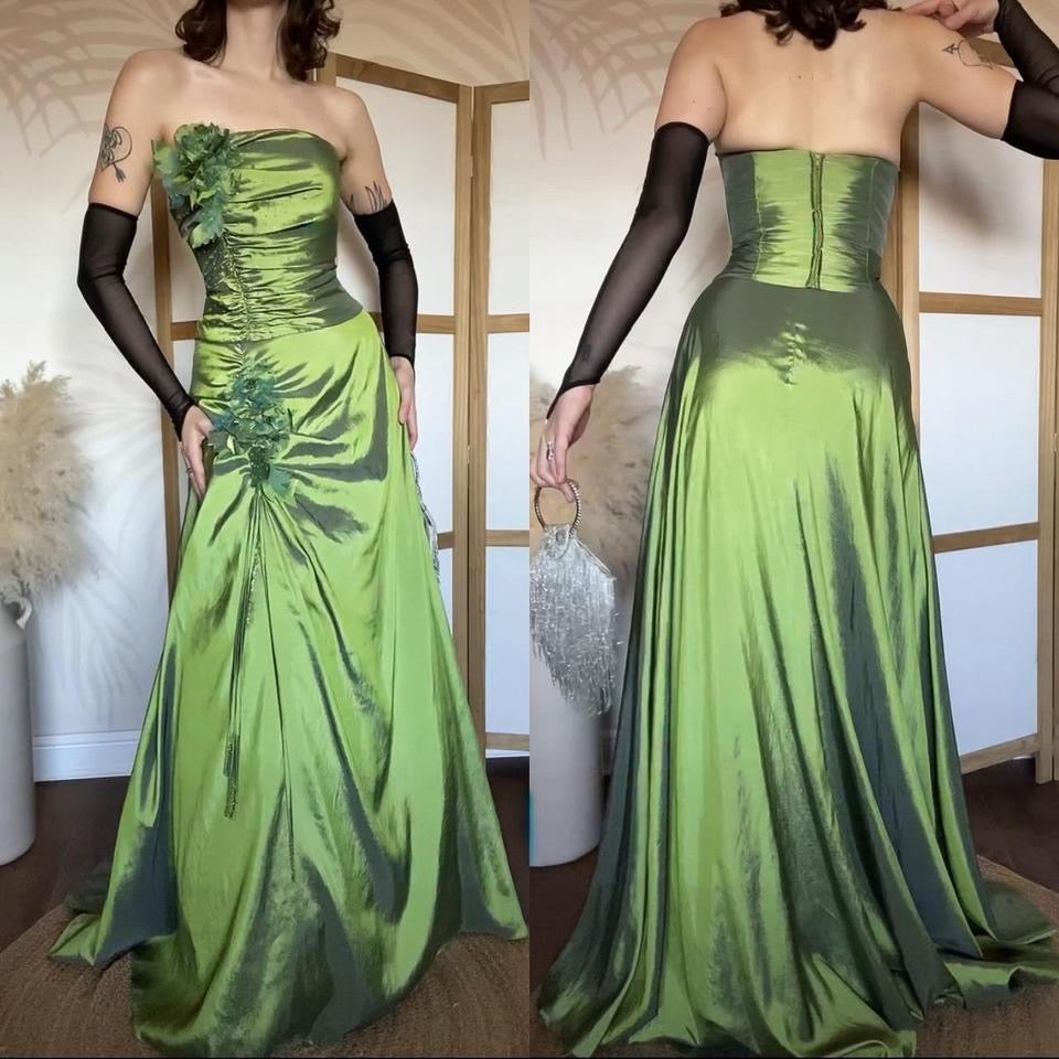 Green shimmery 3-piece prom set uk 10