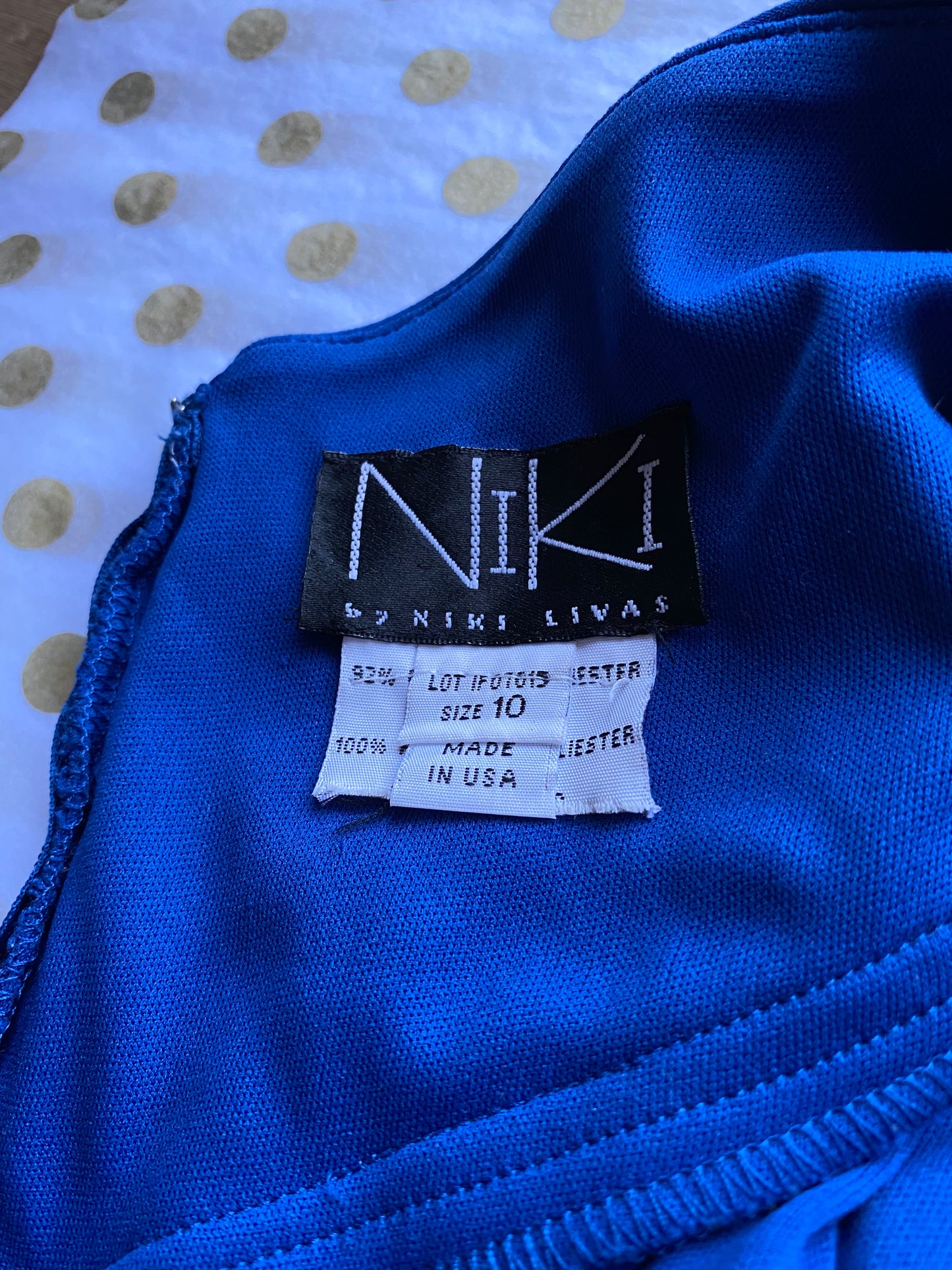 Blue stretch evening gown UK 10