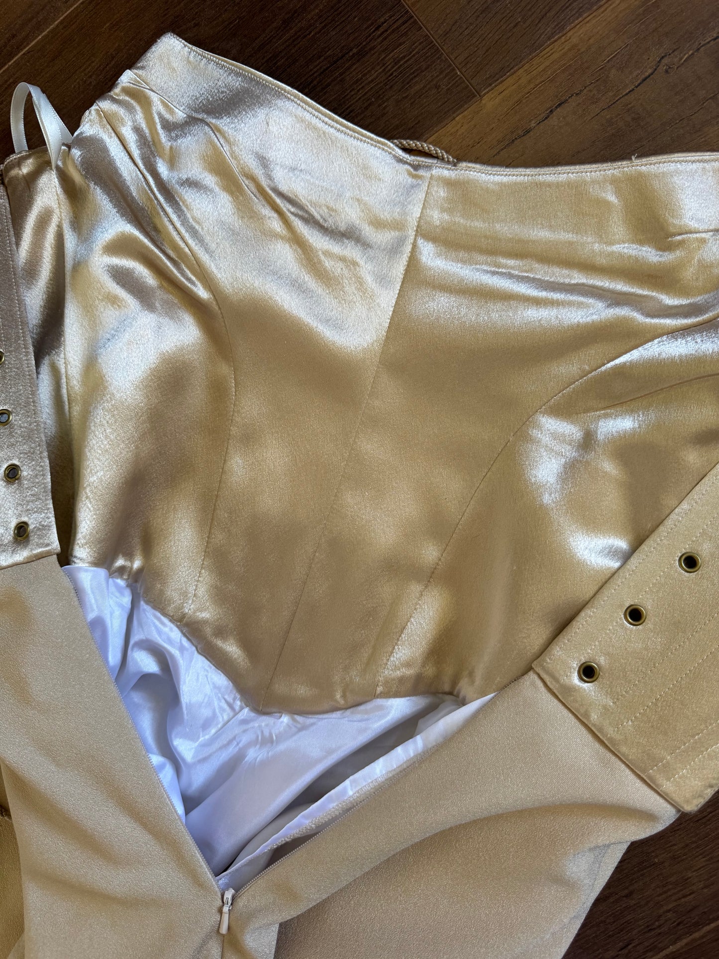 Gold Dawn Stretton corset evening dress UK 12