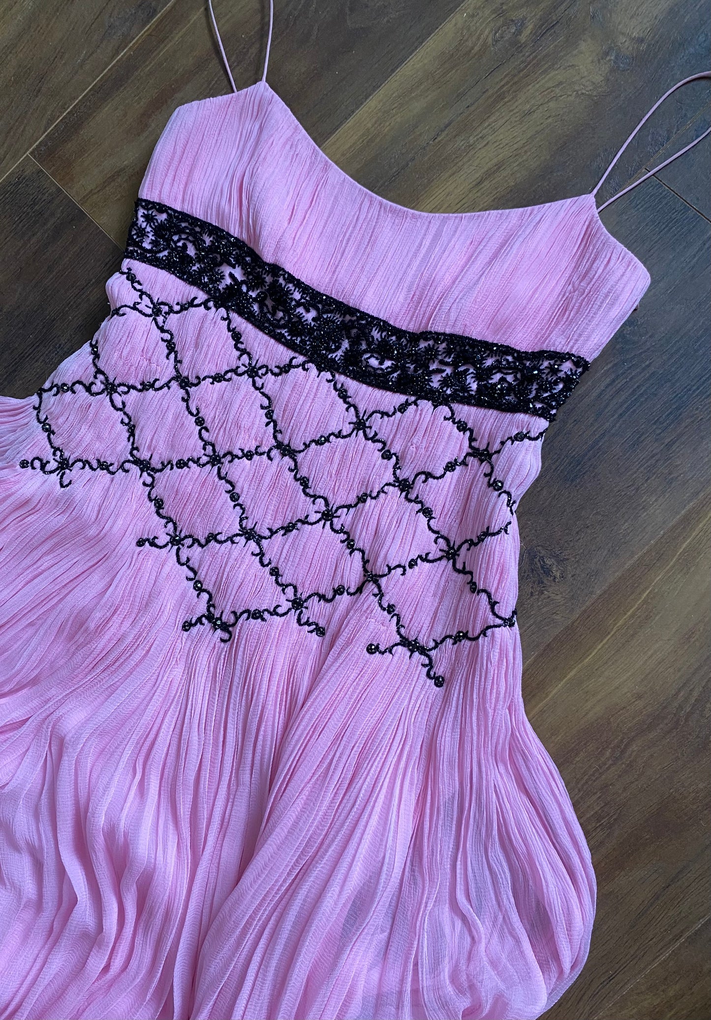 Patric Casey pink 100% silk evening dress uk 10-12