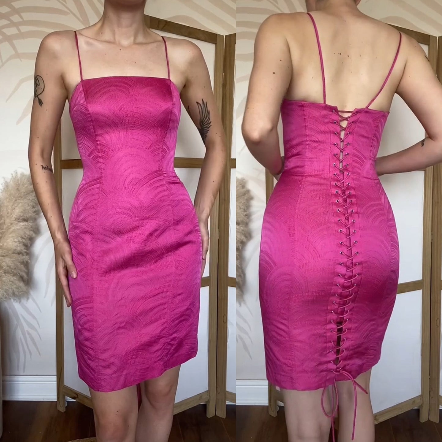 John Charles lace up back mini dress UK 10