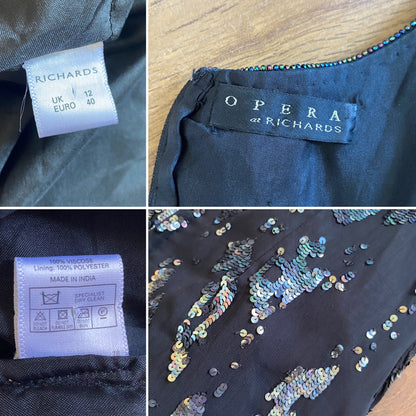 Opera by Richards sequin evening dress uk 8-10 & 10-12