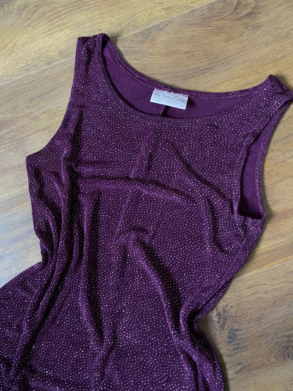 Bay trading purple glittery stretch evening dress UK 12 & 14 available