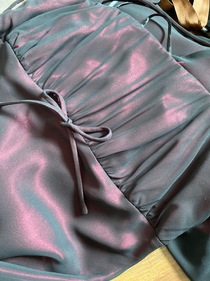 Pink chiffon Bhs halter neck gown UK 12