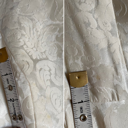 Ivory floral jacquard fit & flare wedding dress uk 10