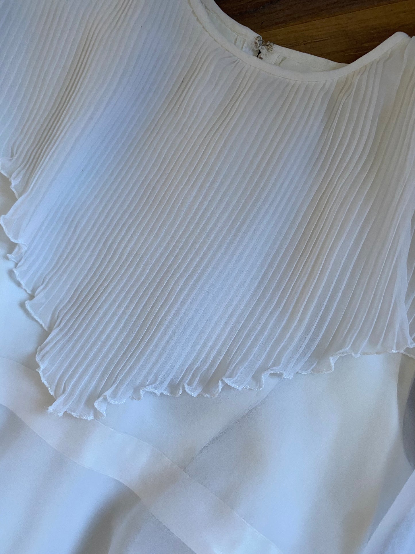 John Charles 70s white floaty wedding dress uk 12