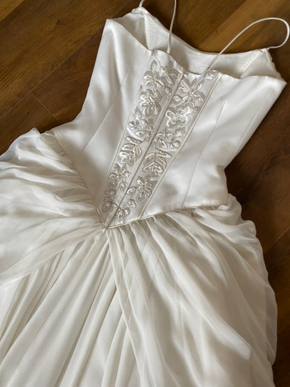 Veromia ivory a-line dreamy wedding dress uk 10-12