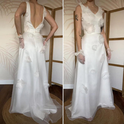 Alexia blush floral wedding dress UK 10