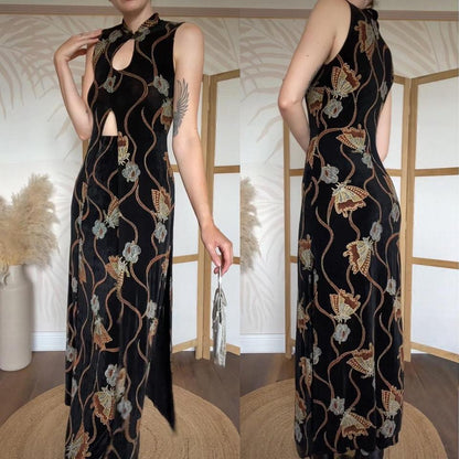 Black stretchy butterfly print 2 piece co ord uk 10